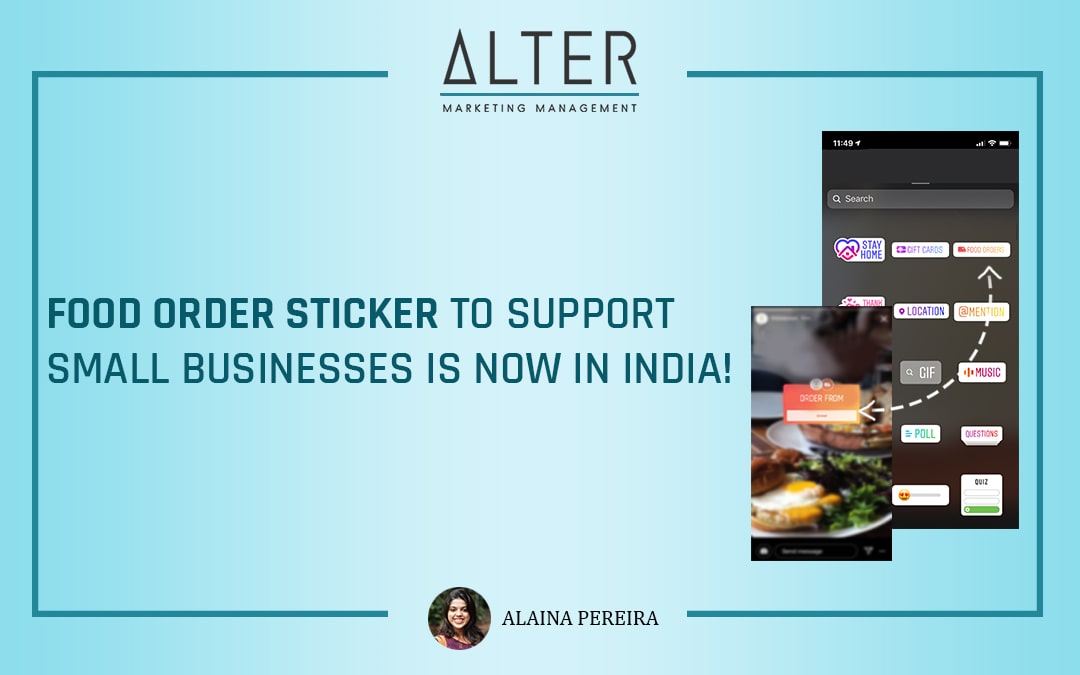 ‘Food Order’ Sticker to support small businesses is now in India!